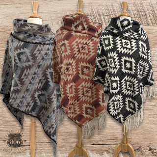 Western fringe poncho