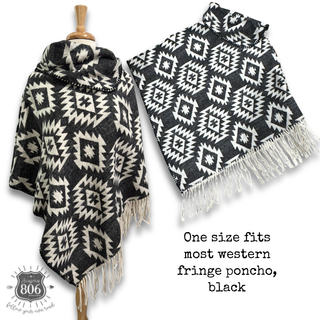 Western fringe poncho