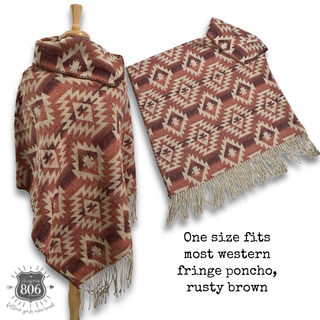 Western fringe poncho