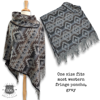 Western fringe poncho