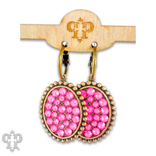 Neon Austrian crystal oval earring