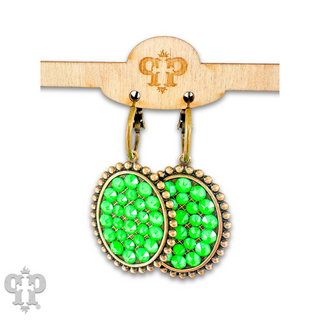 Neon Austrian crystal oval earring