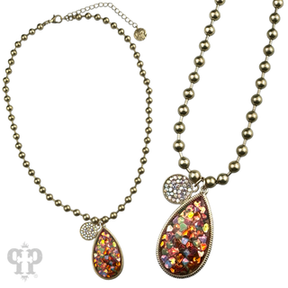 Acrylic confetti pendant necklace