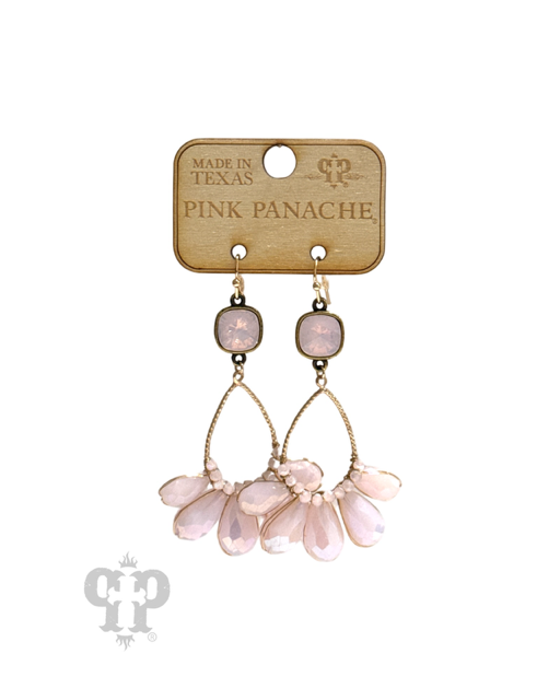Iridescent finish crystal teardrop earring, Austrian crystal