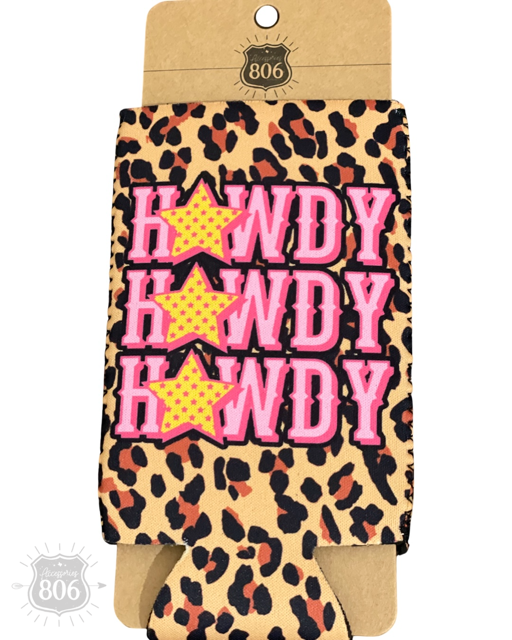 Howdy leopard drink holder