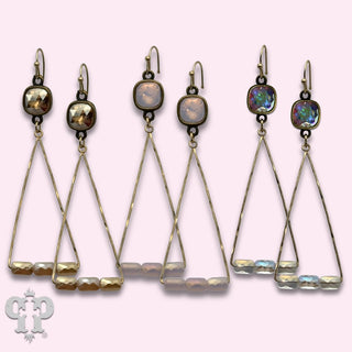Triangle swing earring with crystals from Swarovski®- LC