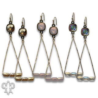 Triangle swing earring with crystals from Swarovski®- LC