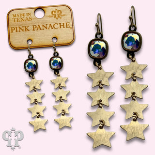 Four star earring with crystals from Swarovski® - LC