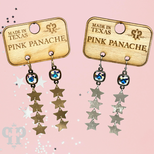 Four star earring, Austrian crystal