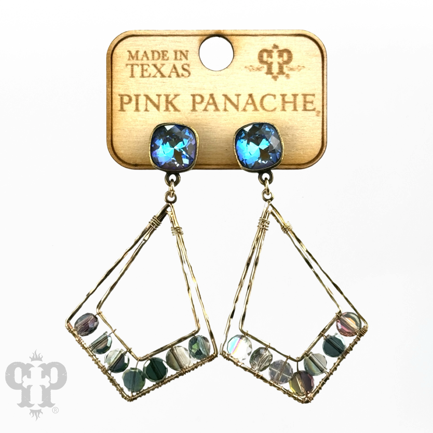 Pointed teardrop earring, Austrian crystal