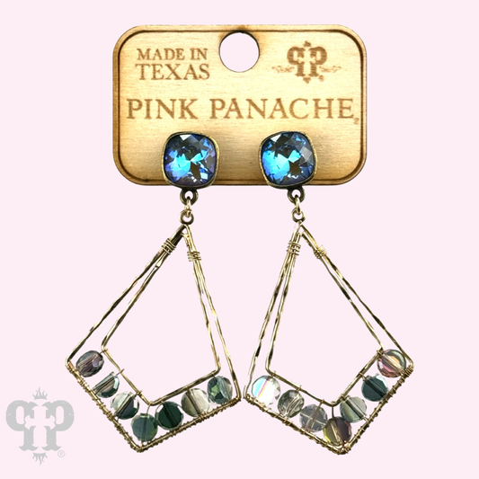 Pointed teardrop earring, Austrian crystal