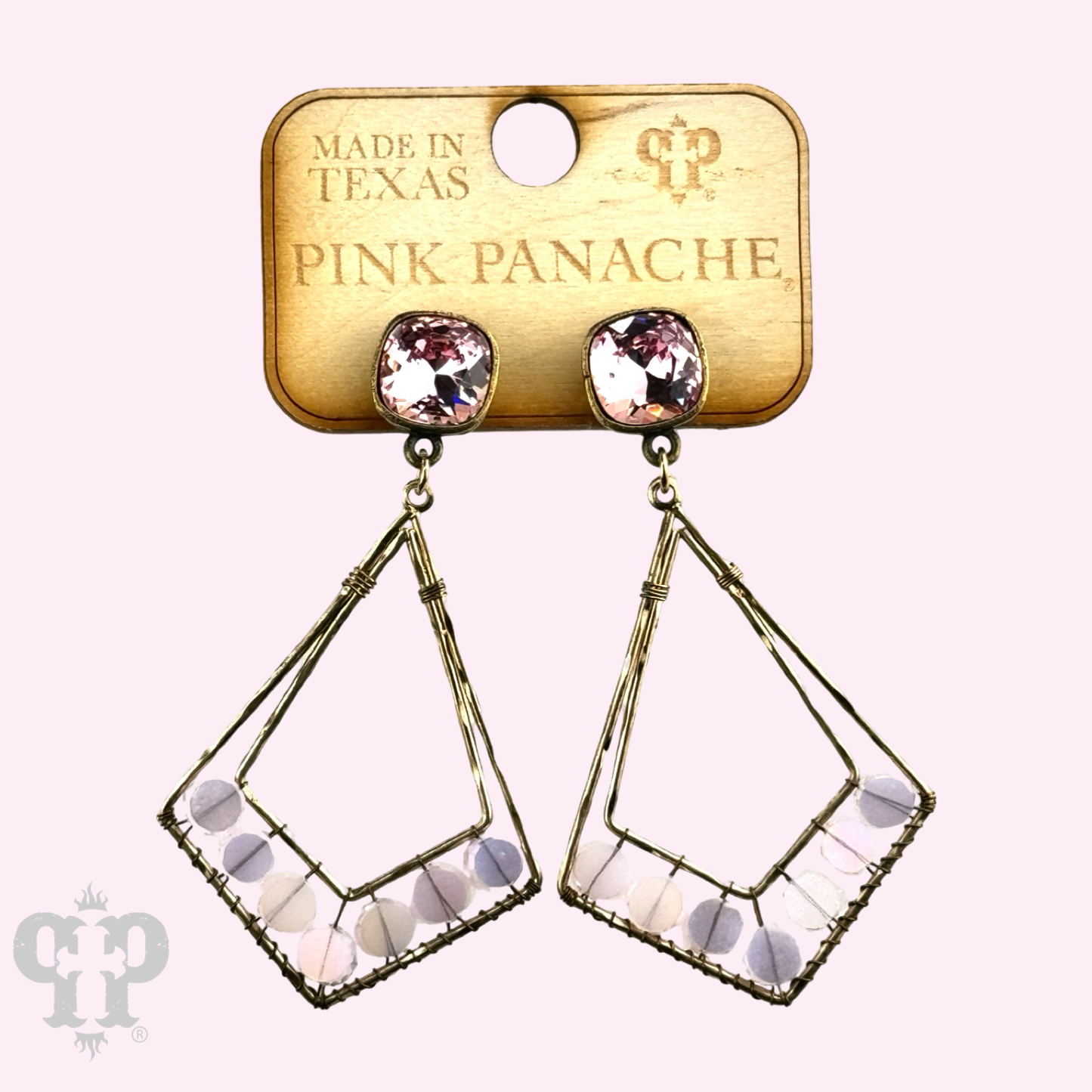 Pointed teardrop earring, Austrian crystal