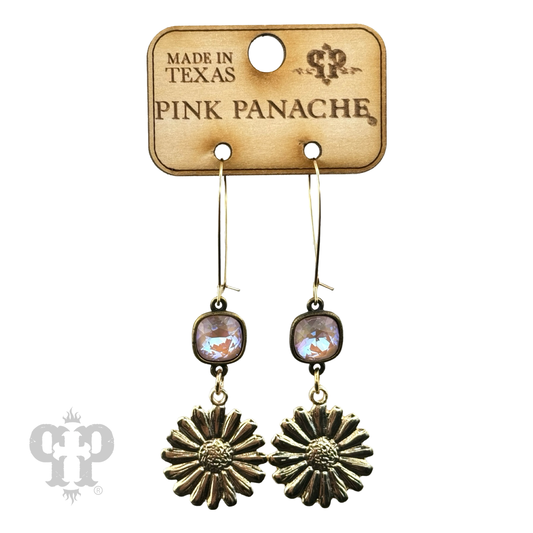 Daisy drop earring, Austrian crystal