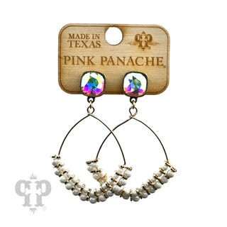 Pointed teardrop earring, Austrian crystal