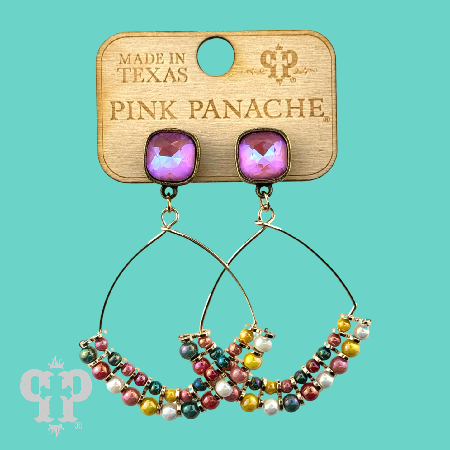 Pointed teardrop earring, Austrian crystal
