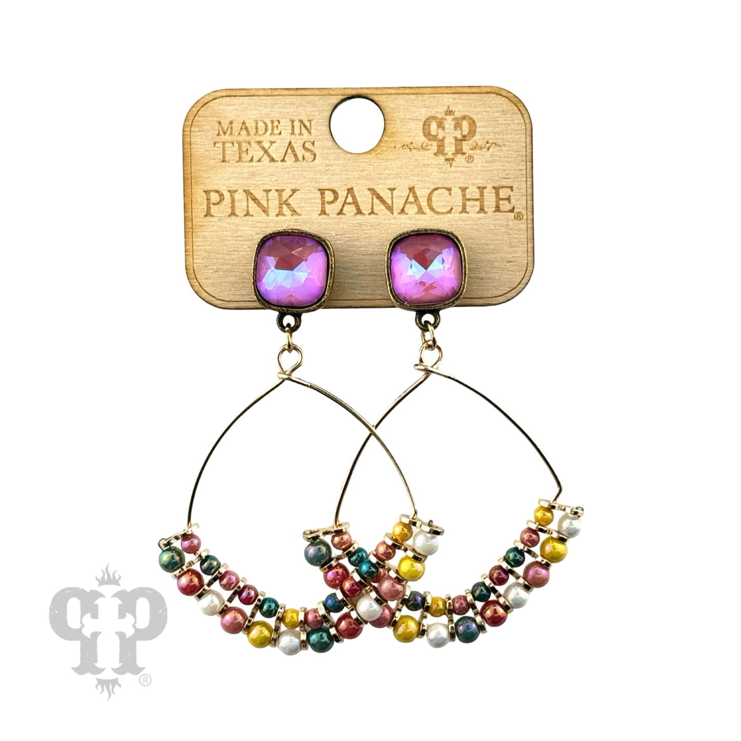 Pointed teardrop earring, Austrian crystal