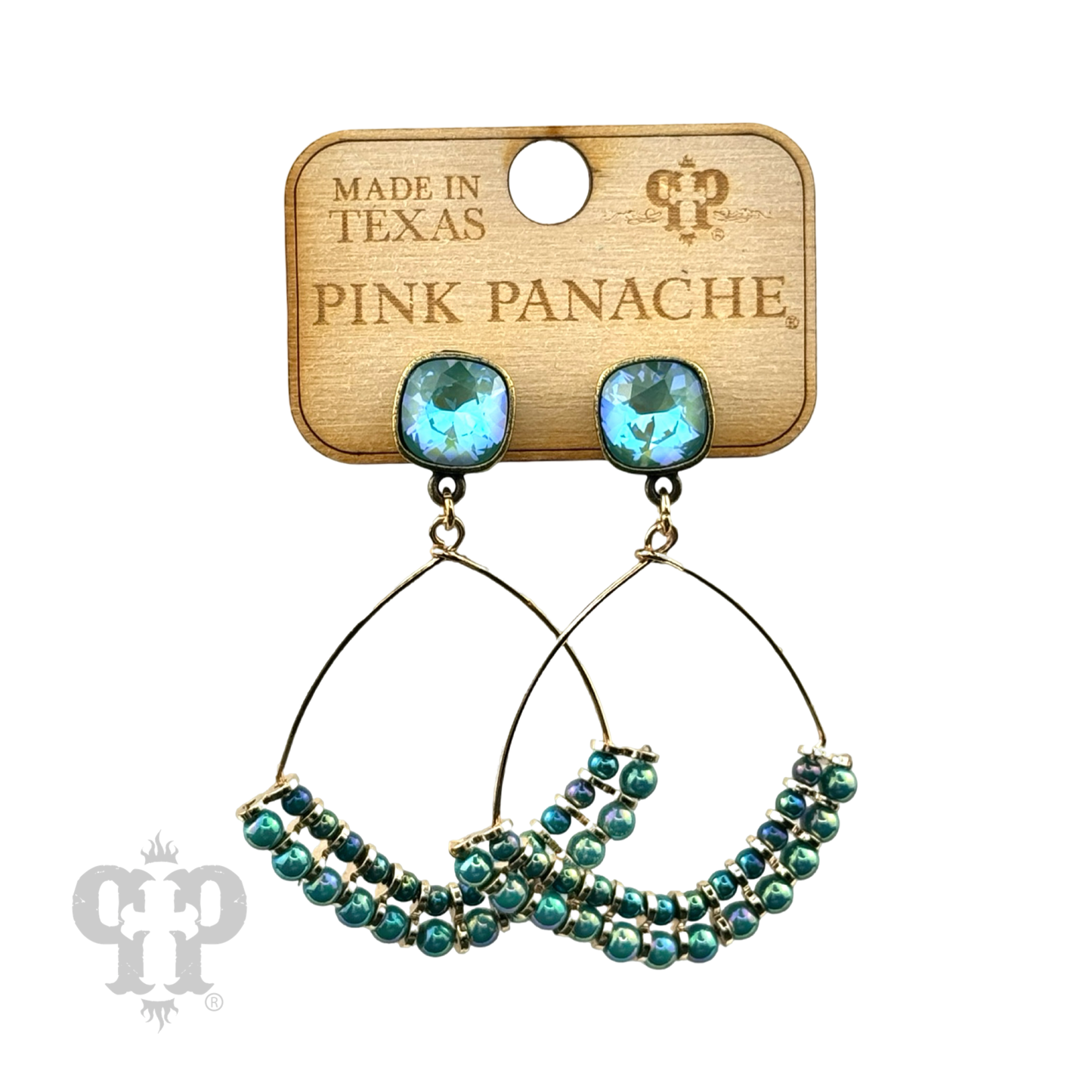 Pointed teardrop earring, Austrian crystal