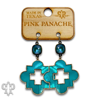Bright color clover shape earring with crystals from Swarovski®- LC