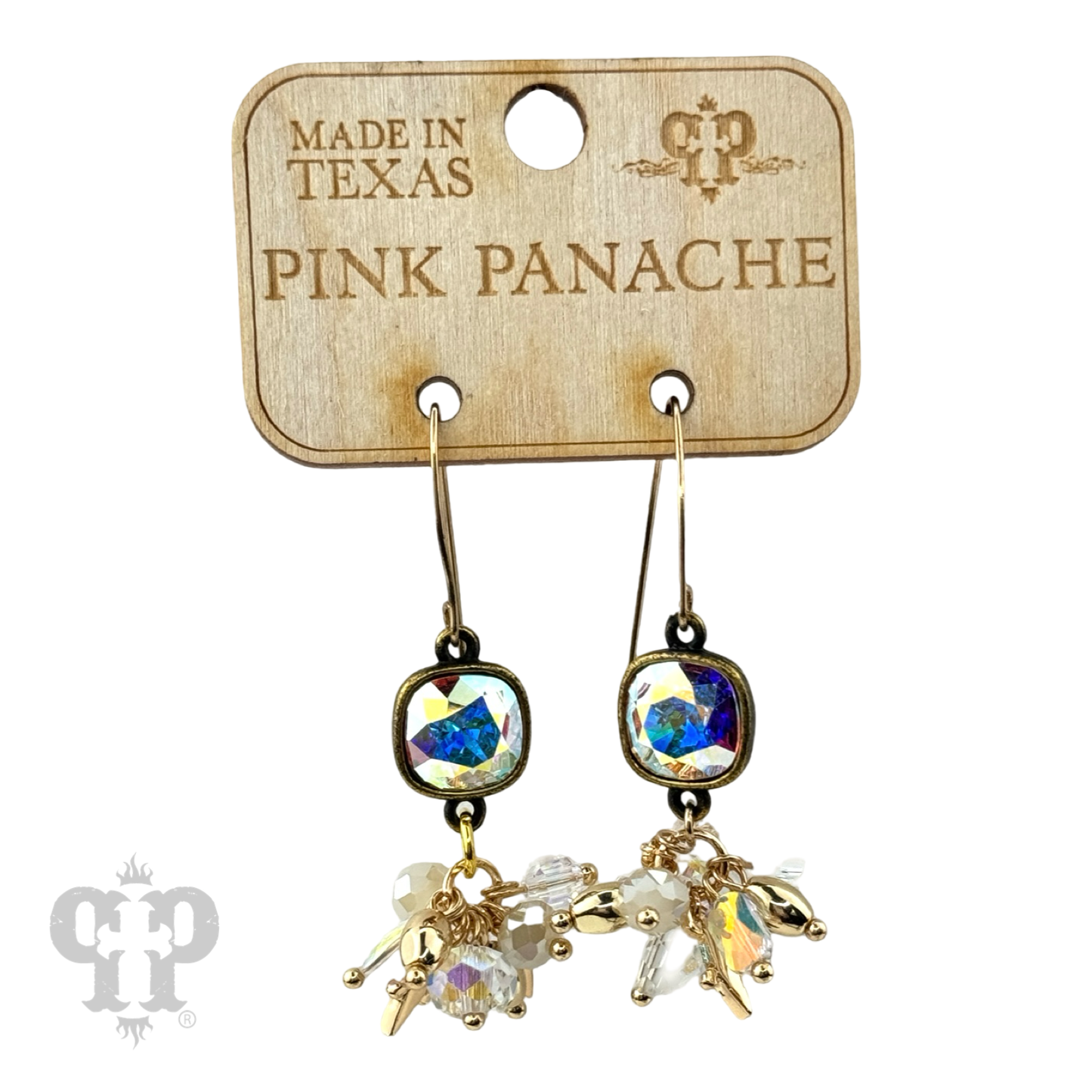 Bead cluster dangle earring with Austrian crystal