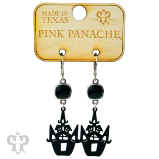 Haunted castle earring with Austrian crystal