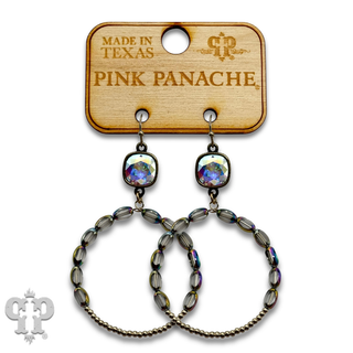 Flat oval and round bead circle with crystals from Swarovski®- LC