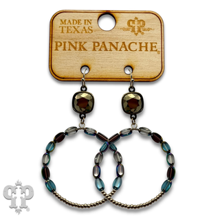 Flat oval and round bead circle with crystals from Swarovski®- LC