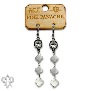 Iridescent pearl clover shape earring crystals from Swarovski®