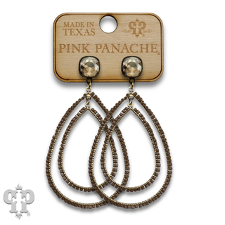 Double teardrop earring with with crystals from Swarovski® - LC