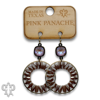 Faceted tube bead circle earring with crystals from Swarovski®- LC