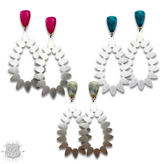 Silver cutwork teardrop earring