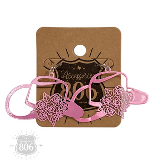 Flower cowboy hat earring