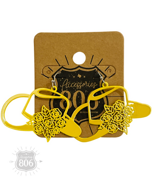Flower cowboy hat earring
