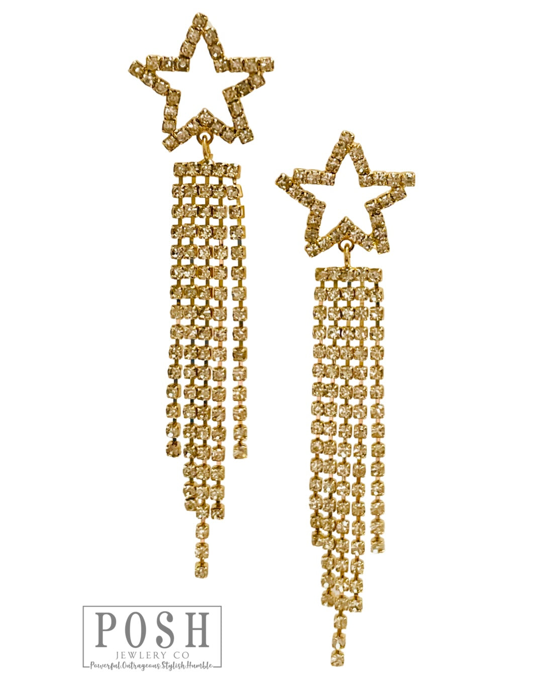 Rhinestone star post earring