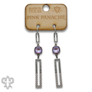 Double rectangle earring with crystals from Swarovski®- LC