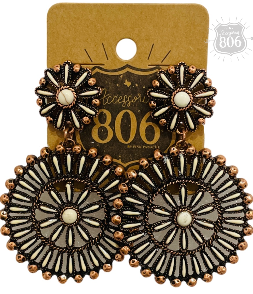 Southwest round earring