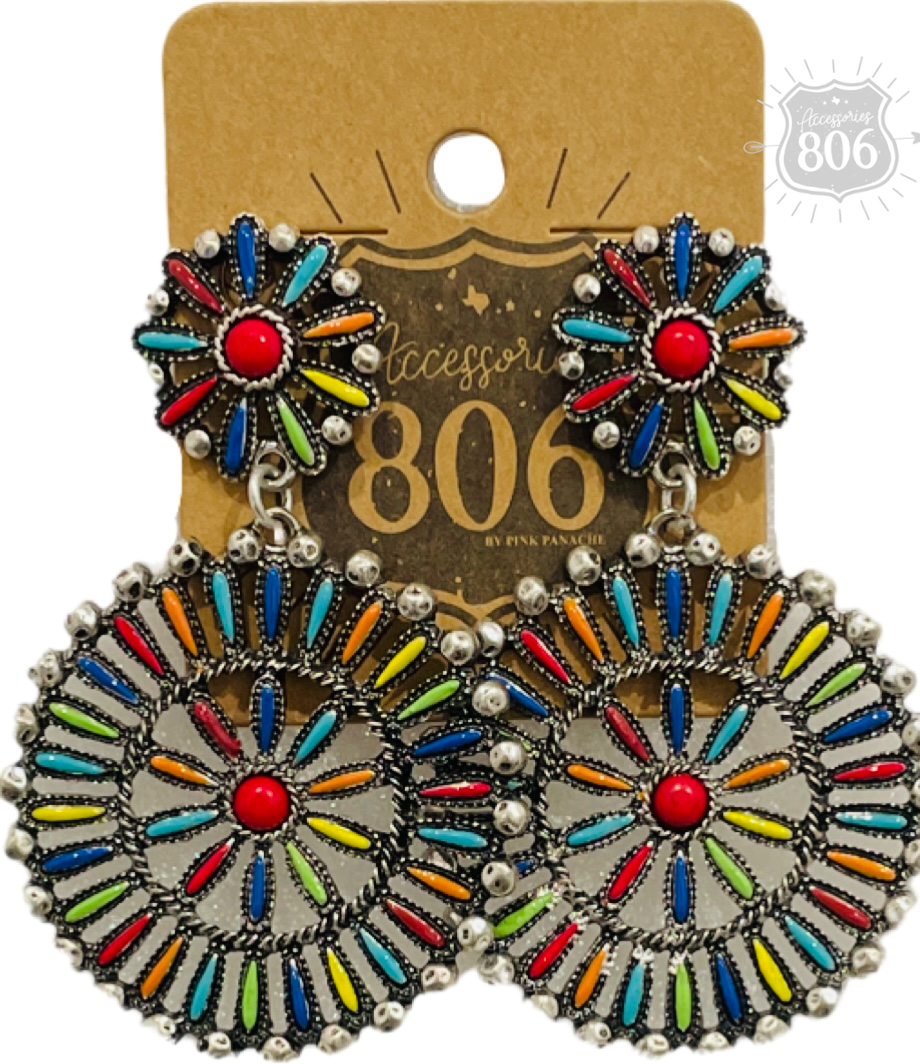 Southwest round earring