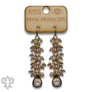 Bead cluster waterfall earring with crystals from Swarovski®