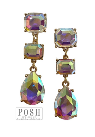 Rhinestone drop earring