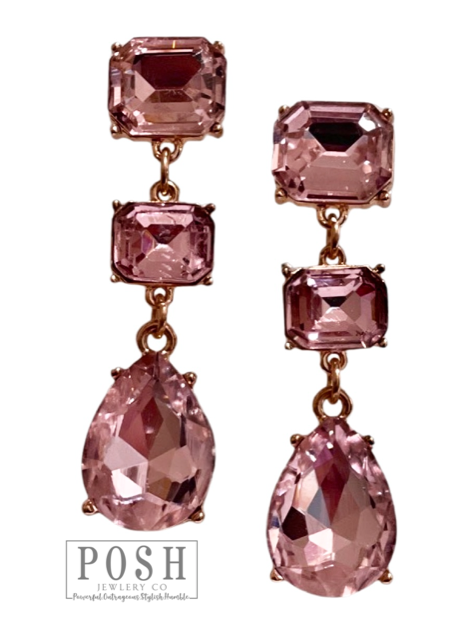 Rhinestone drop earring