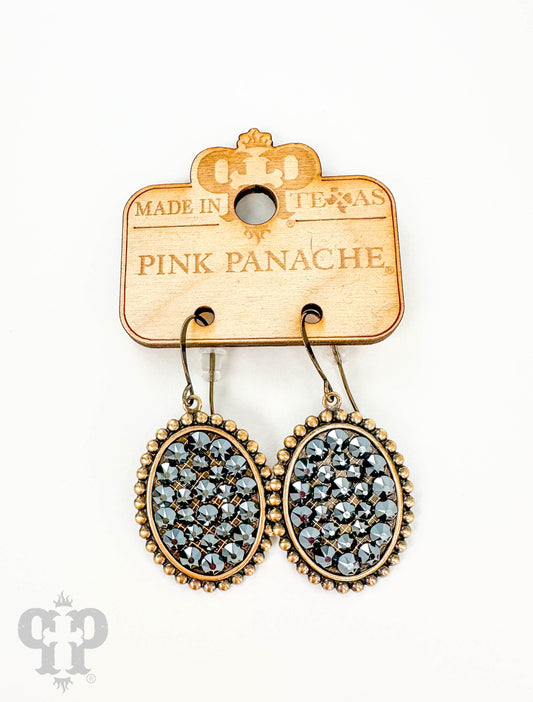 Austrian crystal small oval earring