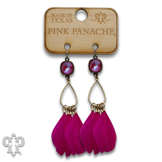 Feather fringe earring with crystals from Swarovski® - LC