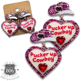 Western Valentine heart earring