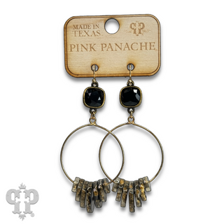 Graduated acrylic disc earring with Austrian crystal