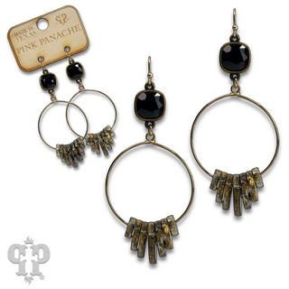 Graduated acrylic disc earring with Austrian crystal