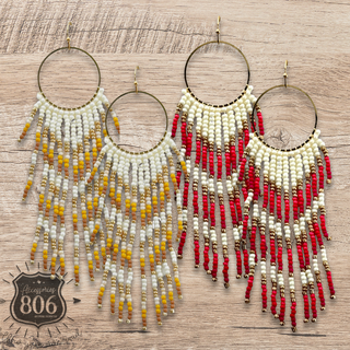 Bead fringe earring