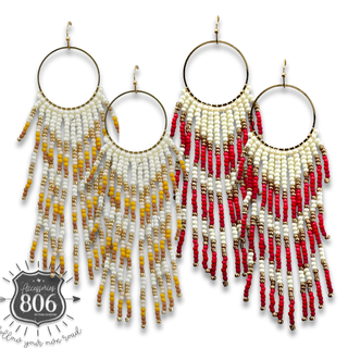 Bead fringe earring