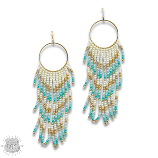 Bead fringe earring