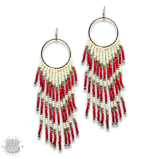 Bead fringe earring