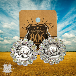 Buffalo nickel earring