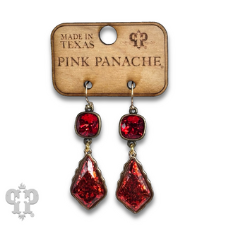 Glitter diamond teardrop earring with crystals from Swarovski®  - LC